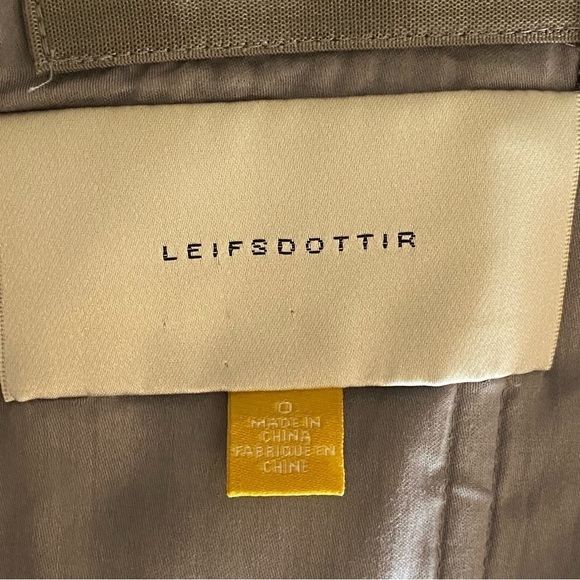 Anthropologie Leifsdottir Silk Panthers Play Dress Yellow Gray Size 0 - Picture 13 of 14